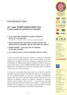 24ème salon TECHNO-CLASSICA ESSEN 2012 –
