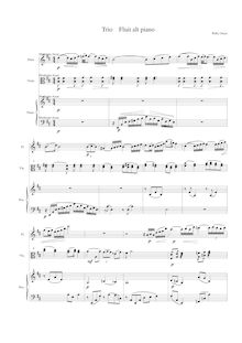 Partition de piano, Trio pour flûte, viole de gambe et Piano