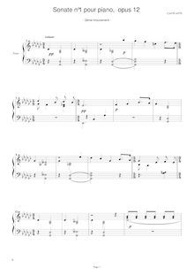 Partition II - Andante, Sonate N°1, Op.12, Piano Sonata No.1, Op.12