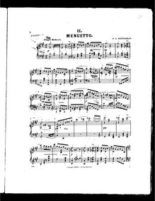 Partition , Menuetto,  en A minor, Op.16, A minor, Ritter, Frédéric Louis