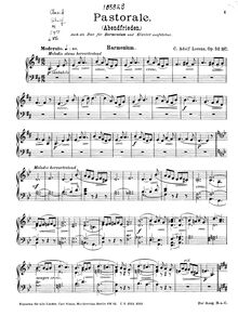 Partition Harmonium , partie, Pastorale (Abendfrieden), Op.52 B