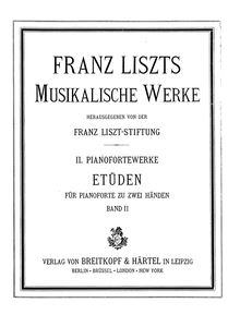 Partition complète (S.139), Études d exécution transcendante par Franz Liszt