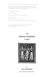 The Earthly Paradise - A Poem