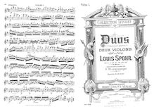 Partition parties complètes, 3 Concertant Duos pour 2 violons, Op.67 par Louis Spohr