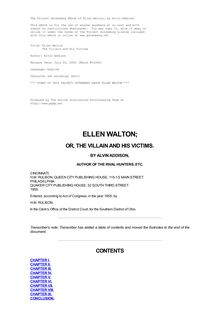 Ellen Walton - The Villain and His Victims