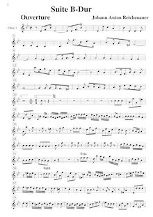 Partition hautbois 2, Ouverture- No.1 en B flat major, B flat, Reichenauer, Antonín