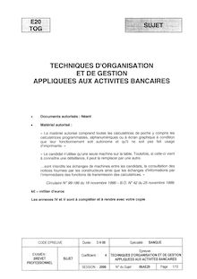 Techniques d organisation et de gestion administrative appliquées aux activités bancaires 2006 BP - Banque
