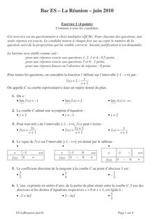 Sujet du bac ES 2010: Mathématique Obligatoire
