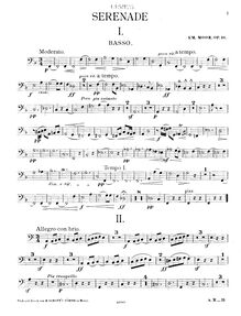 Partition Basses, Serenade pour corde orchestre, Op.16, Serenade für Streich-Orchester
