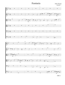Partition Fantasia, VdGS No.7 - partition complète (Tr Tr T T B B), fantaisies pour violes de gambe