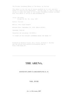 The Arena - Volume 18, No. 92, July, 1897
