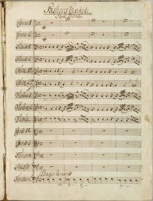 Partition Segment 1, passions-Cantata, 1768, Scheibe, Johann Adolph