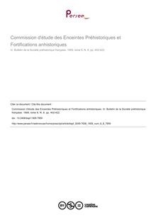Commission d étude des Enceintes Préhistoriques et Fortifications anhistoriques - article ; n°8 ; vol.6, pg 402-422