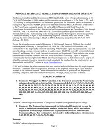 Mussel Listing Comment Response Document  Final 