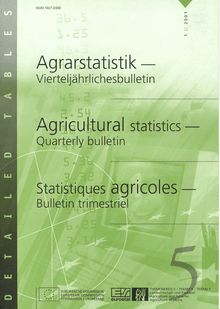 N. 1/01 - AGRICULTURAL STATISTICS - QUARTERLY BULLETIN