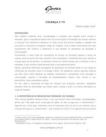 CRIANÇA E TV