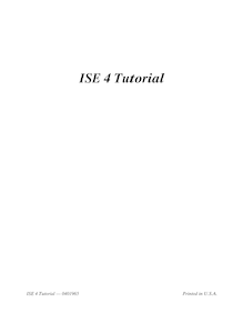 ISE Basic Tutorial Guide