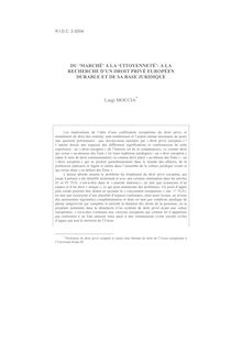 Du  marché  à la  citoyenneté  : à la recherche d’un droit privé européen durable et de sa base juridique - article ; n°2 ; vol.56, pg 291-327