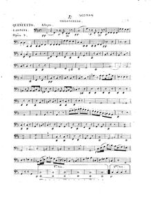 Partition violoncelle, Quintetto pour flûte, violon, deux alto[s] et basse