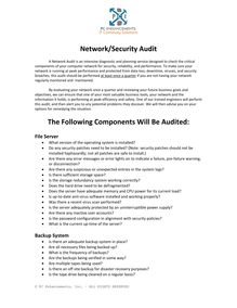 Network Audit Checklist
