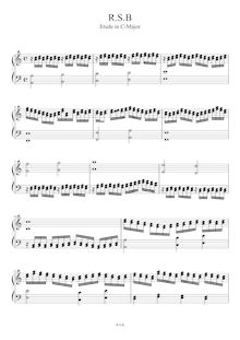 Partition No.1 en C major, Etudes pour Piano, RSB