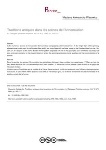 Traditions antiques dans les scènes de l Annonciation - article ; n°2 ; vol.16, pg 163-177