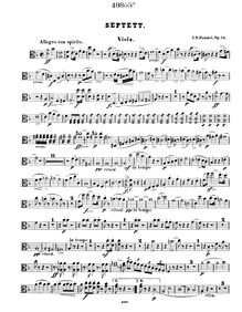 Partition viole de gambe, Septett No.1 Op. 74, Hummel, Johann Nepomuk