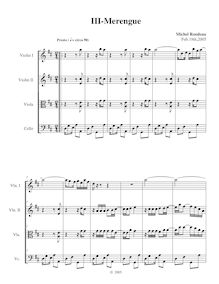 Partition , Merengue,  No.3 en D major, D major, Rondeau, Michel