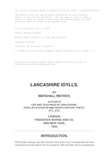 Lancashire Idylls (1898)