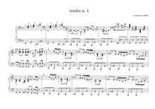 Partition complète, studio per pianoforte n.1, Cellitti, Venanzio