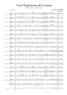 Partition complète, Viva l esposizione di Cremona, Op.182, Ponchielli, Amilcare