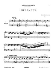 Partition complète, Impromptu, Op. 21, Roussel, Albert