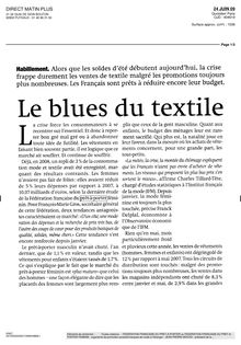 Le blues du textile