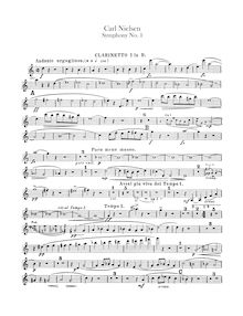 Partition clarinette 1, 2 (en B♭), Symphony No.1, Op.7, G minor