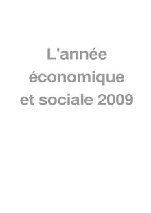 L année économique et sociale 2009