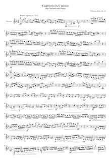 Partition clarinette , partie, Capriccio en C minor pour clarinette et Piano, Op.12