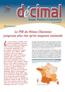 Le PIB du Poitou-Charentes progresse plus vite quen moyenne nationale