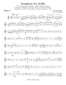 Partition flûte 2, Symphony No.36  Christmas Symphony , F major