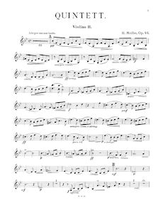 Partition violon II, quintette pour 2 violons, viole de gambe, et 2 Celli