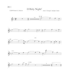 Partition clarinette 1, trompette 1 (B♭), Cantique de Noël, Minuit Chrétiens