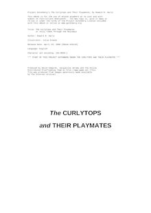 The Curlytops and Their Playmates - or Jolly Times Through the Holidays