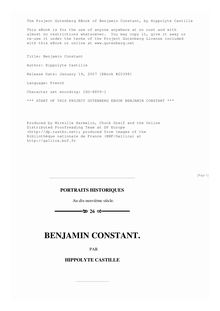 Benjamin Constant par Hippolyte Castille