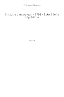 Histoire d un paysan - 1793 - L An I de la République