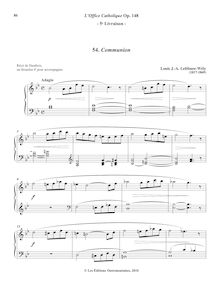 Partition 5, Communion (B-flat major), L’Office Catholique, Op.148
