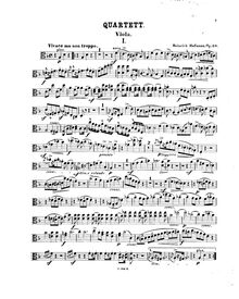 Partition de viole de gambe, Piano quatuor, D minor, Hofmann, Heinrich