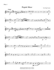Partition hautbois 1, Popule Meus, Improperias, F minor, Lamas, José Ángel