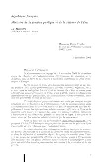 République française Ministère de la fonction publique et de ...