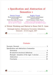 Speciﬁcation and Abstraction of Semantics