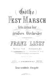 Partition complète (S.521), Festmarsch zur Goethe-Jubiläumfeier