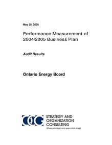 OEB Performance Audit Summary public